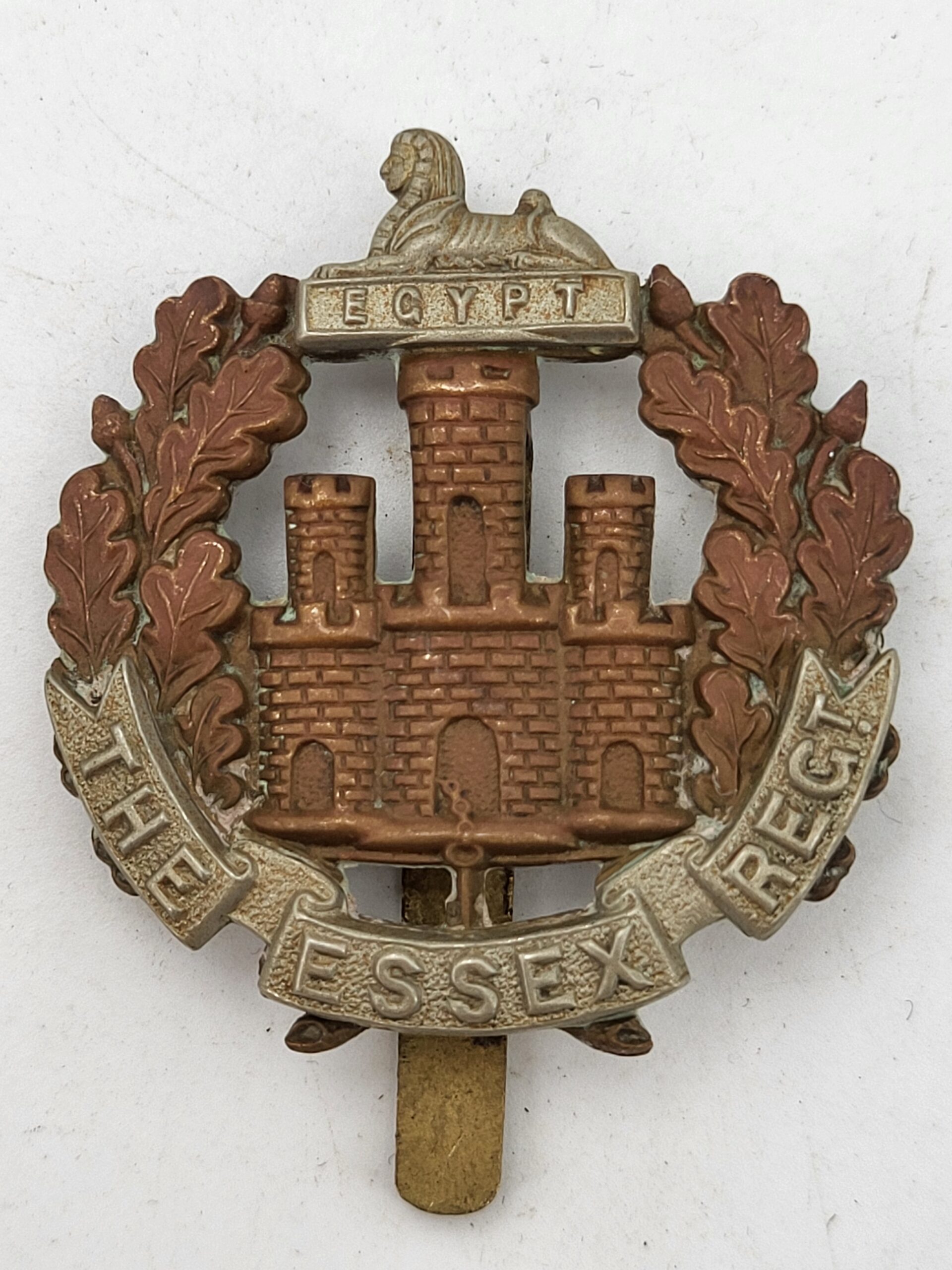 Cap Badge The Essex Regiment Militaria Du Bocage