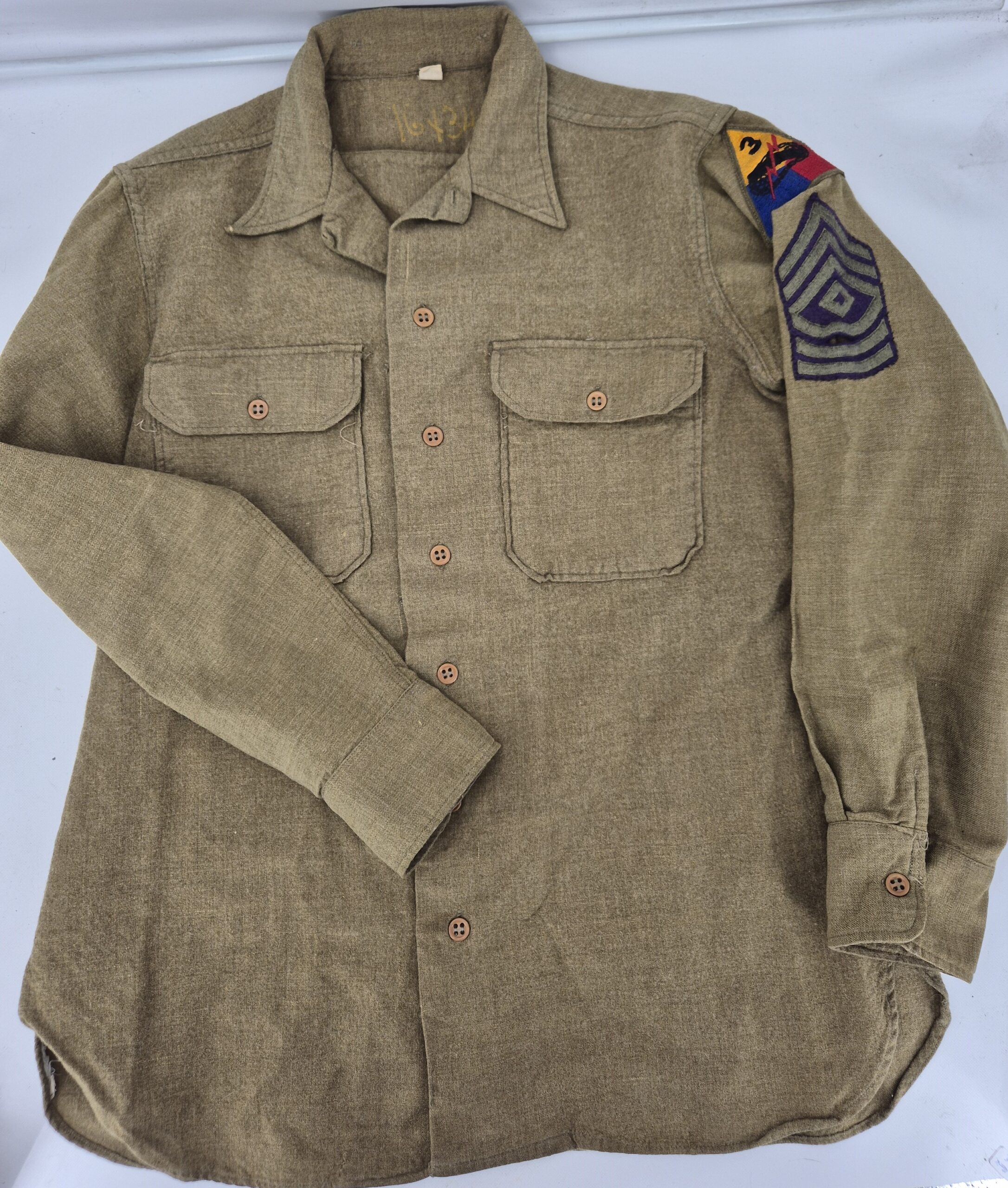 Chemise moutarde troupe US – 3eme Armored