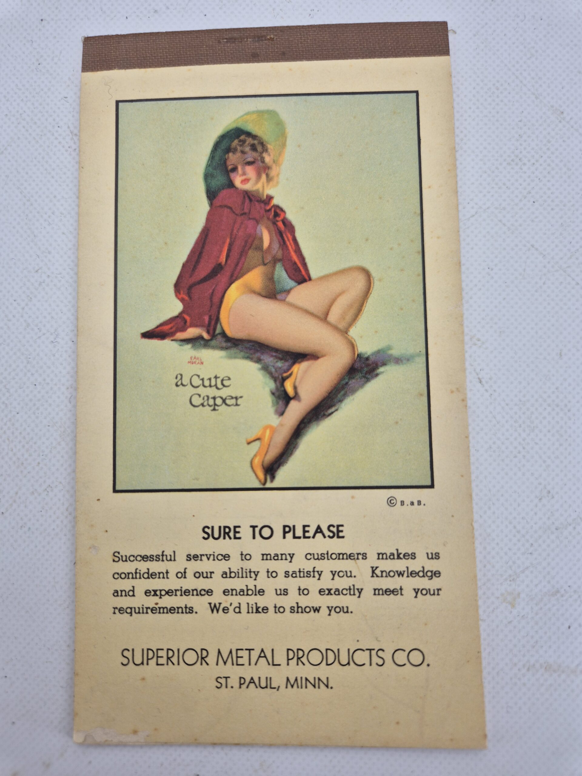 Petit calepin Pin-up 1938